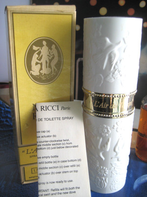  2pc 1970s 1.7 oz EDT Vintage PARFUM Nina Ricci L'air du Temps perfume