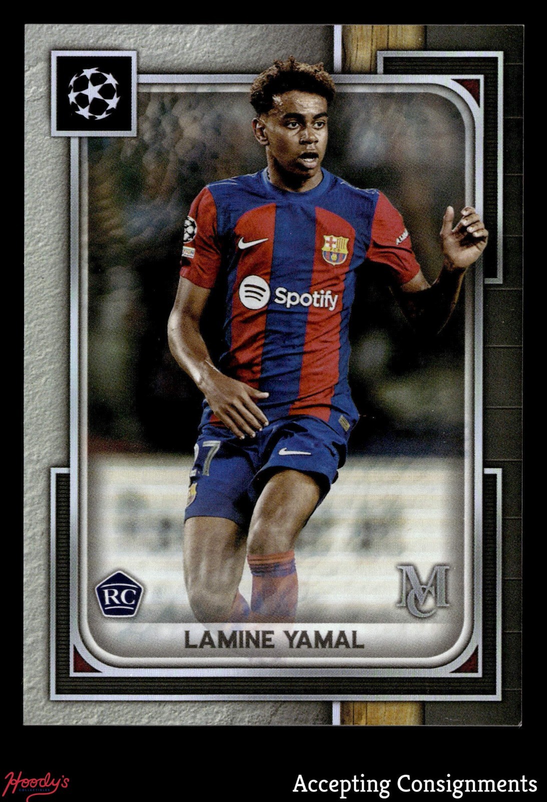 2023-24 Topps Museum Collection UEFA Champions League #14 Lamine Yamal ROOKIE RC