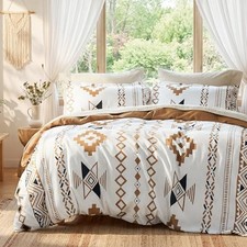 Bedsure Duvet Cover Queen Size Queen 90"x90" 26 - Modern Boho No Comforter 
