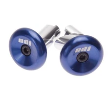 ODI ALUMINUM GRIP END PLUGS  BLUE