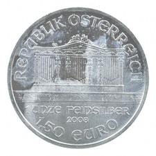 2008 Austria 1.5 Euro - 1 Oz Silver Vienna Philharmonic Est Coin Collection *824