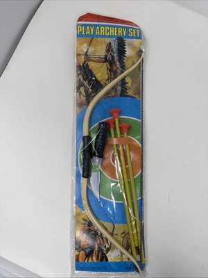 Vintage Archery Game Set Bow And Arrow Hunting Kids Toy New