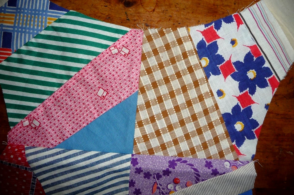 Antique Vintage ROCKY ROAD to KANSAS Quilt Block Variation  c. 1930-40’s #2 - Image 3 of 4