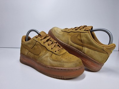 Nike Air Force 1 'Wheat' UK 4 BQ5485-700 Suede Gum Sole Damen Sneaker Freizeit 