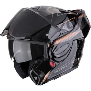 Scorpion Exo-Tech Evo Motorcycle Helmet Traveller Black Copper