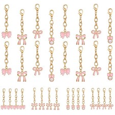 32 PCS Pink Bow Keychains Cute Bowknot Key Chains for Bag Charm Purse Party F...