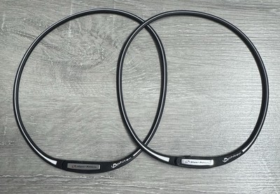 (LOT OF 2) Phiten SUPER ATHLETE SILICON 18'' necklace BLACK - NEW