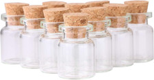24pcs Mini Glass Bottles with Cork Stoppers 5ml DIY Art Crafts Storage Container