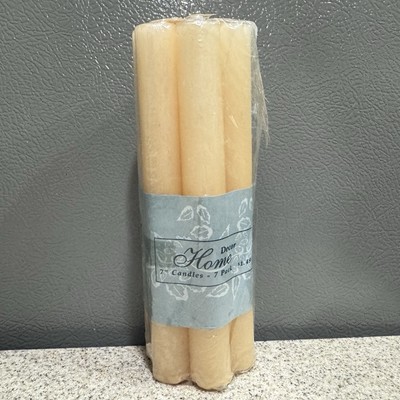 7 Pkg Vtg Frank's Nursery Crafts Dripless Candles 7.5  Off White Made Mexico NOS