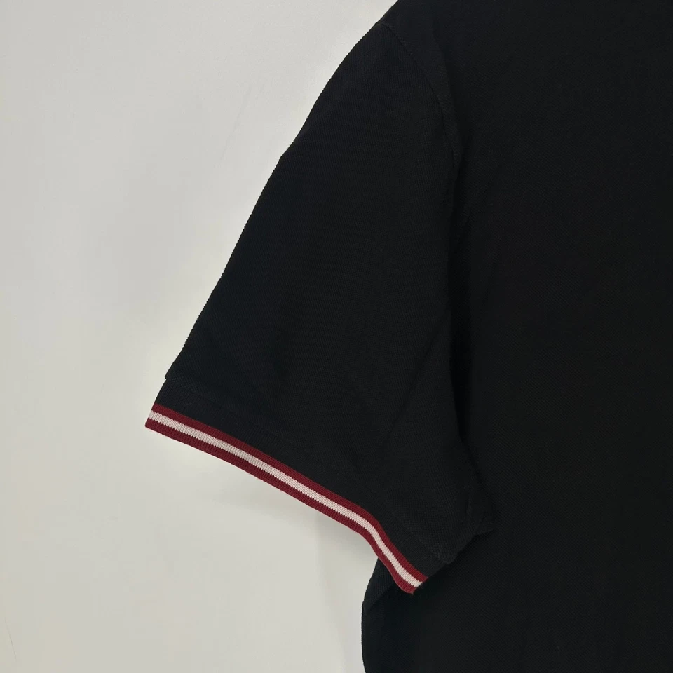 Polo Bally Suiza Para Hombre 42 (XL) Negro Algodón Piqué Foto 3 de 4