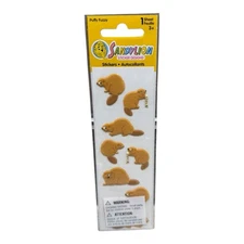 Vintage Sandylion Puffy Fuzzy Beaver Stickers New In Package sealed