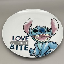 Disney Lilo & Stitch "Love At First Bite" Ceramic Dinner Plate Dish Multi Buy