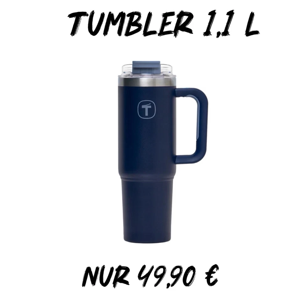 Tupperware Big T Tumbler Thermobecher versch. Ausführ 630ml/ 1,1L Flieder o.Blau - Bild 3 von 4