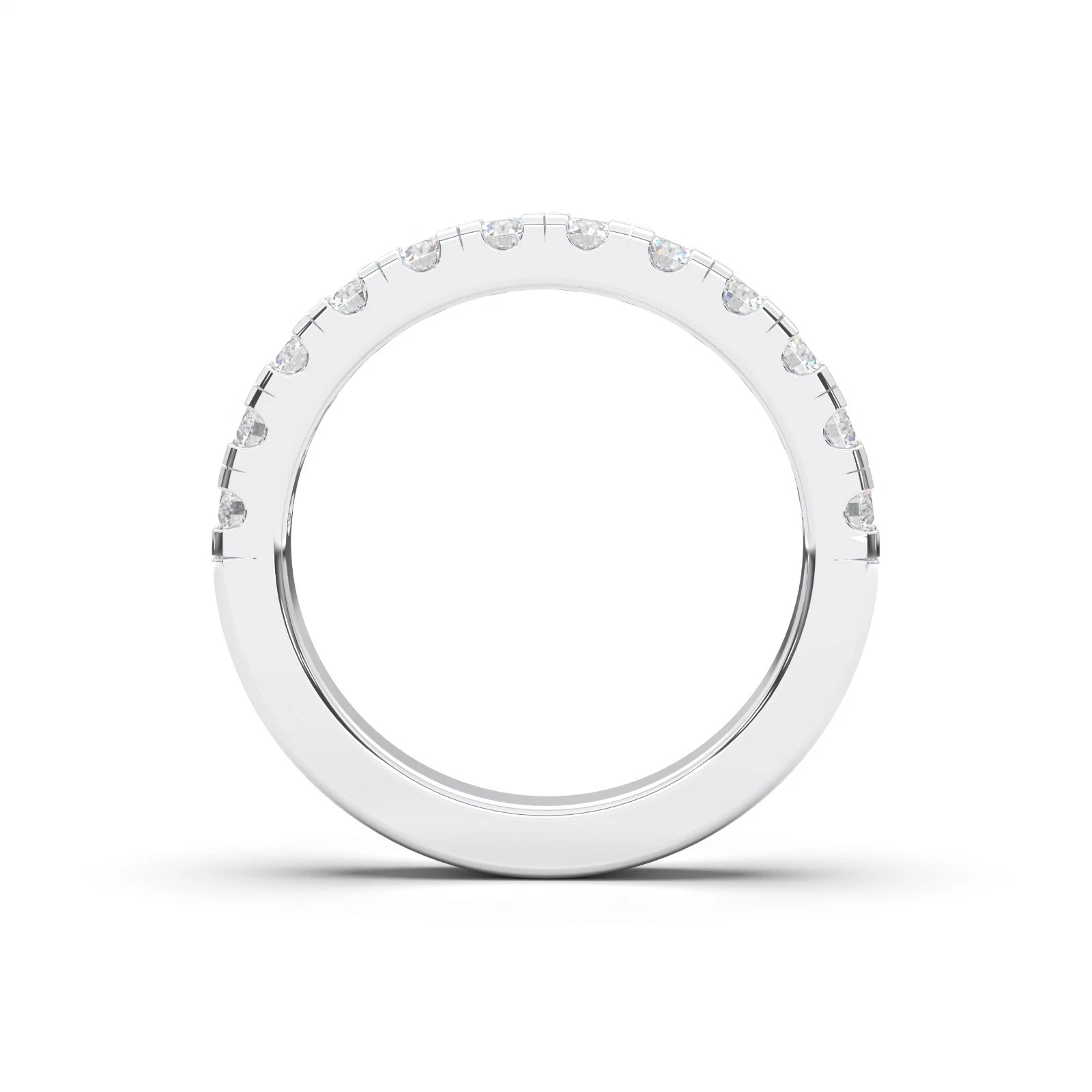 0.50 Ct Round Cut Certified Lab Grown Diamond Eternity Band 14k White Gold image-5