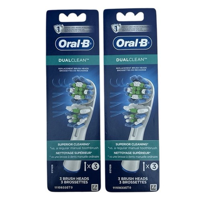 #ad #ad 6x Oral B Dual Clean Replacement Brush Heads 6 pcs 2x3 pack White $23.99
