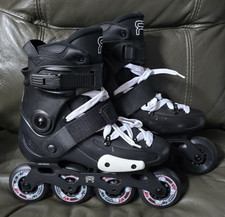 FR Skates FRX 80 Inline Unisex Black and White Skates US Size 7 Fantastic Cond
