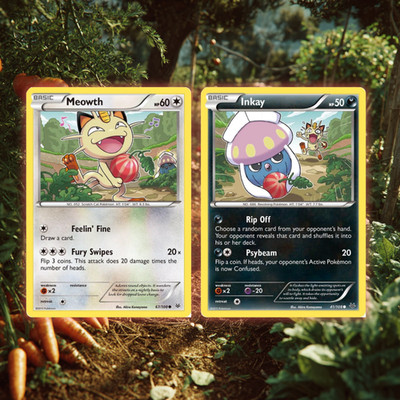   Meowth & Inkay Art Connection | Mischief Pokémon Cards NM | Funny Duo