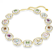 Swarovski Chroma Tennis necklace Octagonal cut, streamer color