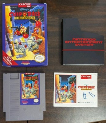 Chip N Dale Rescue Rangers Nintendo NES Loose Video Game OEM Manual Repro Box