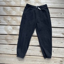 Old Navy Youth Large 10-12 Black Jogger Sweatpants Fleece Lined