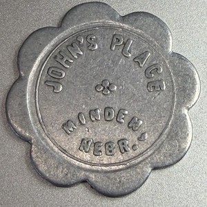 Nebraska, Minden John's Place 10¢ Aluminum Good For Token 482153