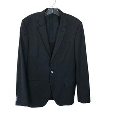 BOSS Hugo Boss Men Size 40 LONG 40L Hutsons Trim Fit Check Pattern Blazer Jacket