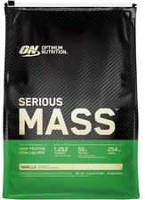 OPTIMUM NUTRITION SERIOUS MASS Gainer Protein Powder - Vanilla 12LBS EXP 4/15/26