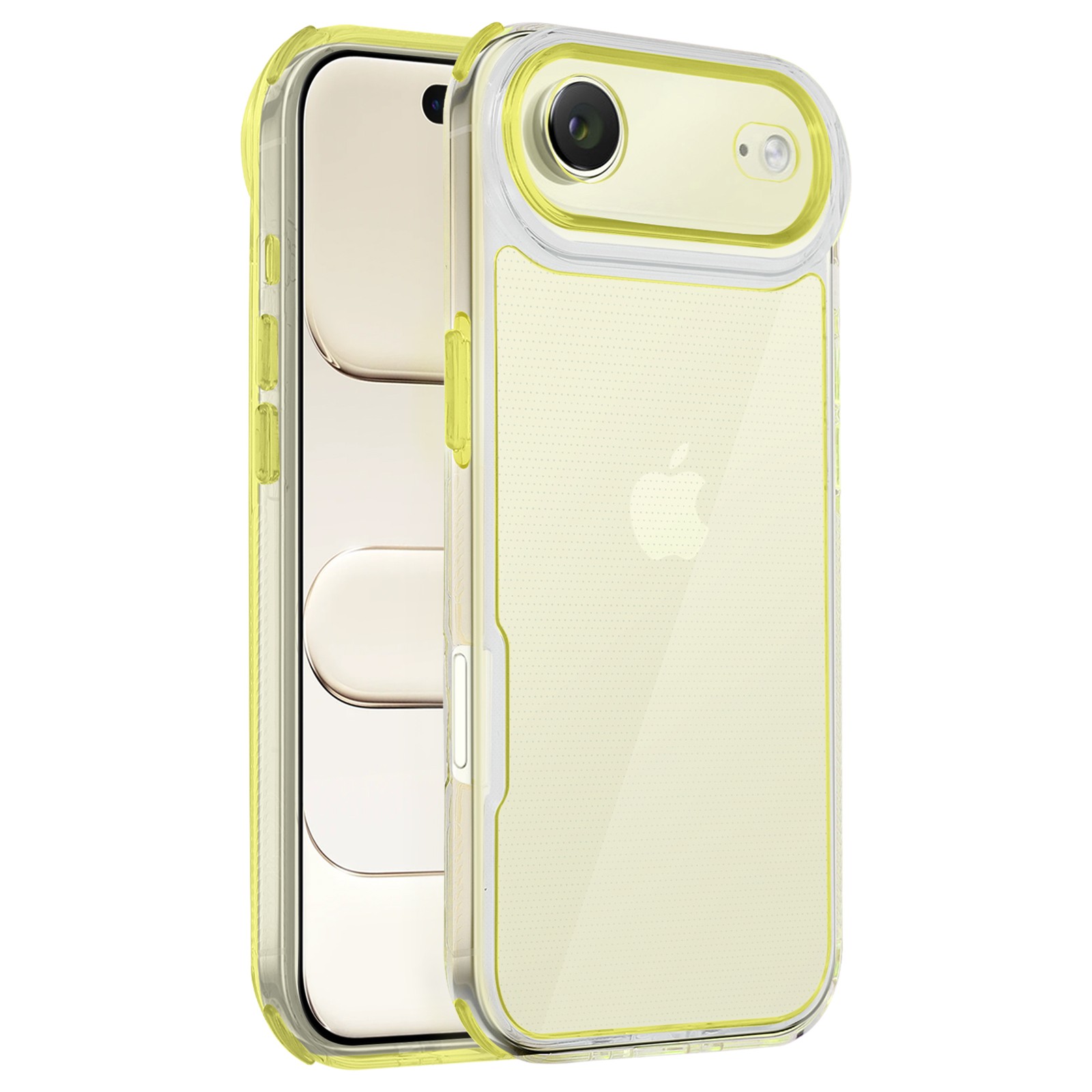 Coque iPhone Air jaune Avizar pour éviter les chutes et bris d'écran répétés