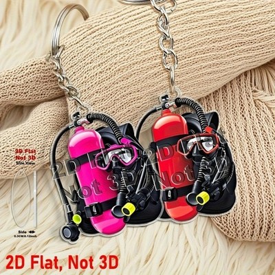 Decorative Diving Accessory Keychain Acrylic Pendant Keyring For Shelf Or Window