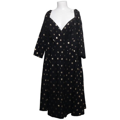 Unique Vintage, Kleid, Größe: 4XL, Schwarz/Gold #YE0
