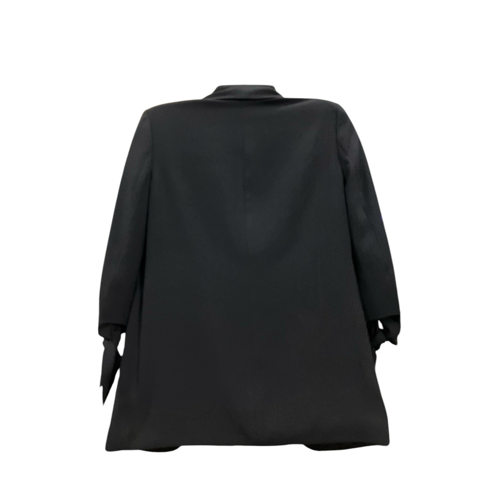 Bar III Womens Black Open 3/4 Tie Sleeve Shawl Collar Polished Style Blazer SZ S