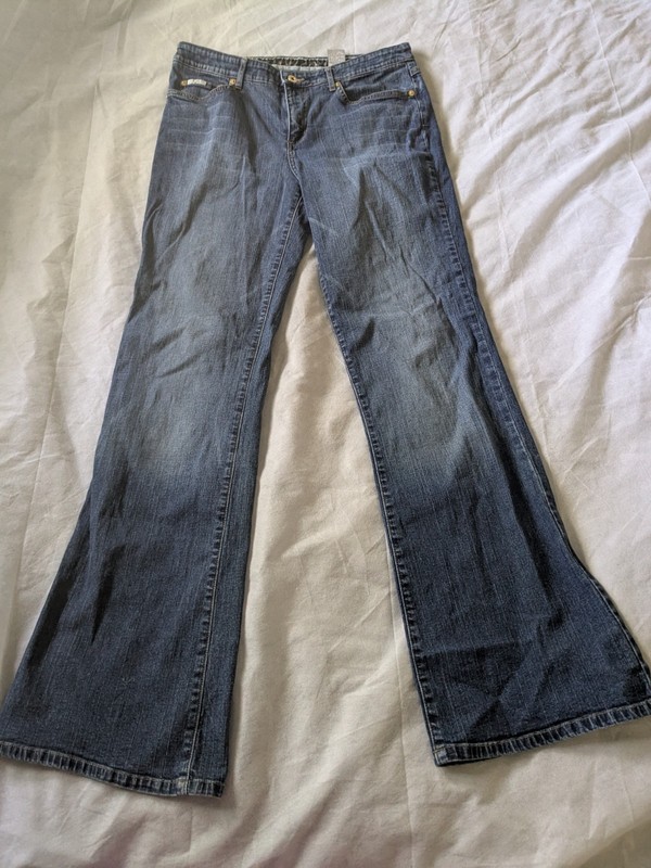 Baby Phat Women's Size 11 32x34 Wide Leg Dark Wash Denim Jeans Vintage Y2K