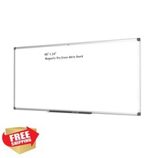 TOWON 48x24 Magnetic Dry Erase Whiteboard Wall Mount Pen Tray