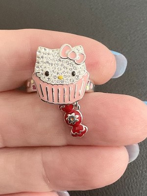Original Schwan signierter SWAROVSKI ''Hello Kitty'' süßer Ring - Größe 55 - #1120606