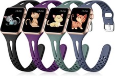 Soft Durable Breathable Thin Band for Apple Watch Series 38mm 40mm 41mm 42mm 44m