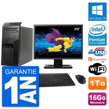 PC Tour Lenovo M83 Ecran 19" Intel G3220 RAM 16Go Disque Dur 1To Windows 10 Wifi