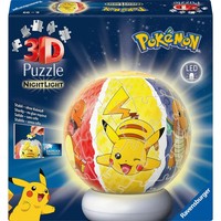 Ravensburger 3D Puzzle Nachtlicht PokéMon - Puzzle-Ball Mit Led Nachtlicht Als N