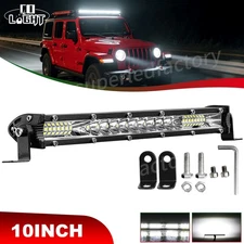 12" Inch LED Light Bar Spot Flood Combo Work Driving Off Road SUV ATV UTV 10/11"