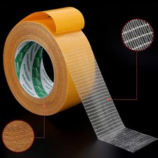 Double Sided Tape Fiber Fabric Tape High Strength Viscosity 25M