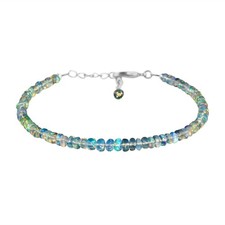 Natural Ethiopian Opal Beads Bracelet, High Grade Beaded Crystals, Chakra Hea...