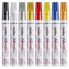Paint Markers Pens - 8 Pack Assorted Color Permanent Oil Based Markers, Water...
