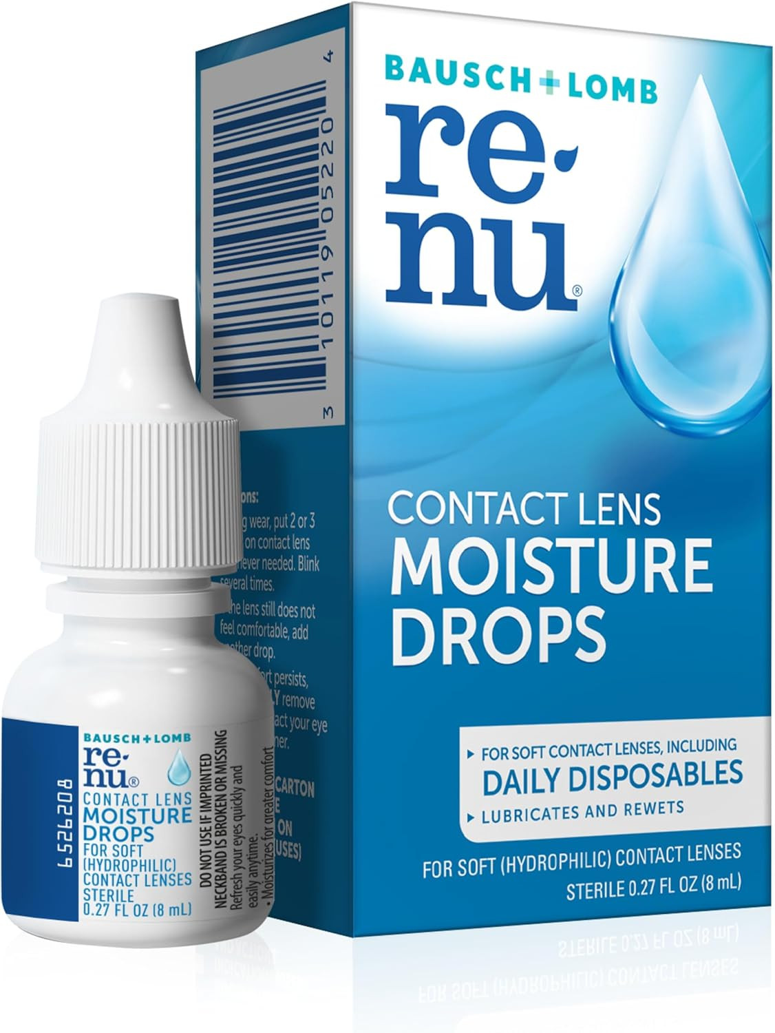 , Rewetting Drops For Contact Lenses, Rehydrates Soft & Disp