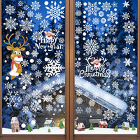 189 StüCk Fensterbilder Weihnachten, Weihnachten Selbstklebend Fensterdeko, Fens
