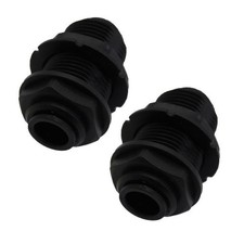2 x John Guest Push Speed Fit Water Pipe Fitting 12mm Bulkhead Connector-WS1212