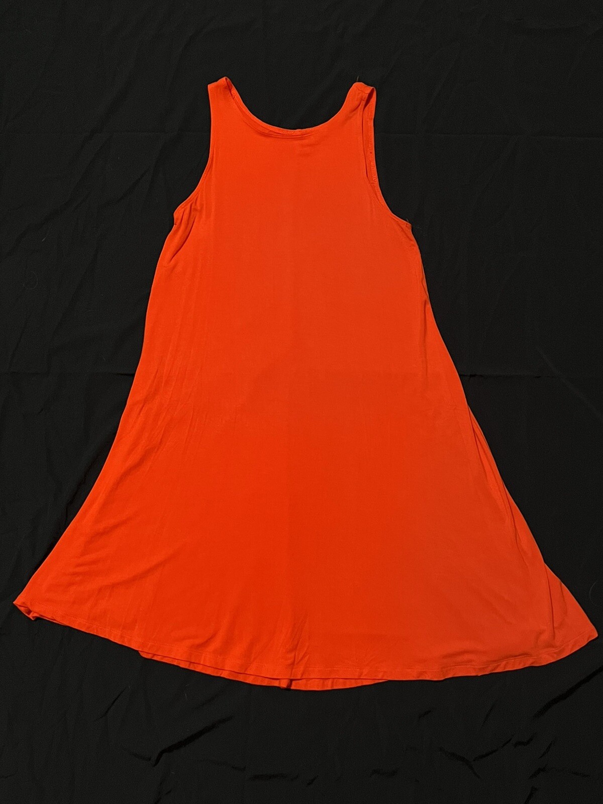 Knit Swing Dress Sleeveless Orange 