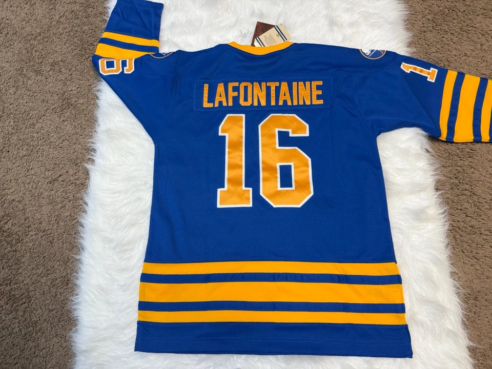 Camiseta deportiva Buffalo Sabres Pat Lafontaine Mitchell & Ness 1992-1993 niños talla L/XL Foto 4 de 4