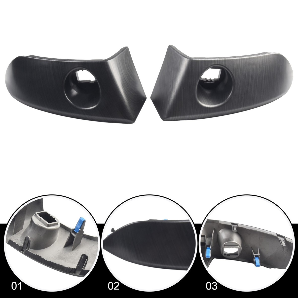 Car Center Trim Panel Trim Dash Frame Toyota RAV4 2006-2012 1Pair Grey Wood Grain Dashboard Frame Kit Fascia Plastic Accessories - 34 - View #3