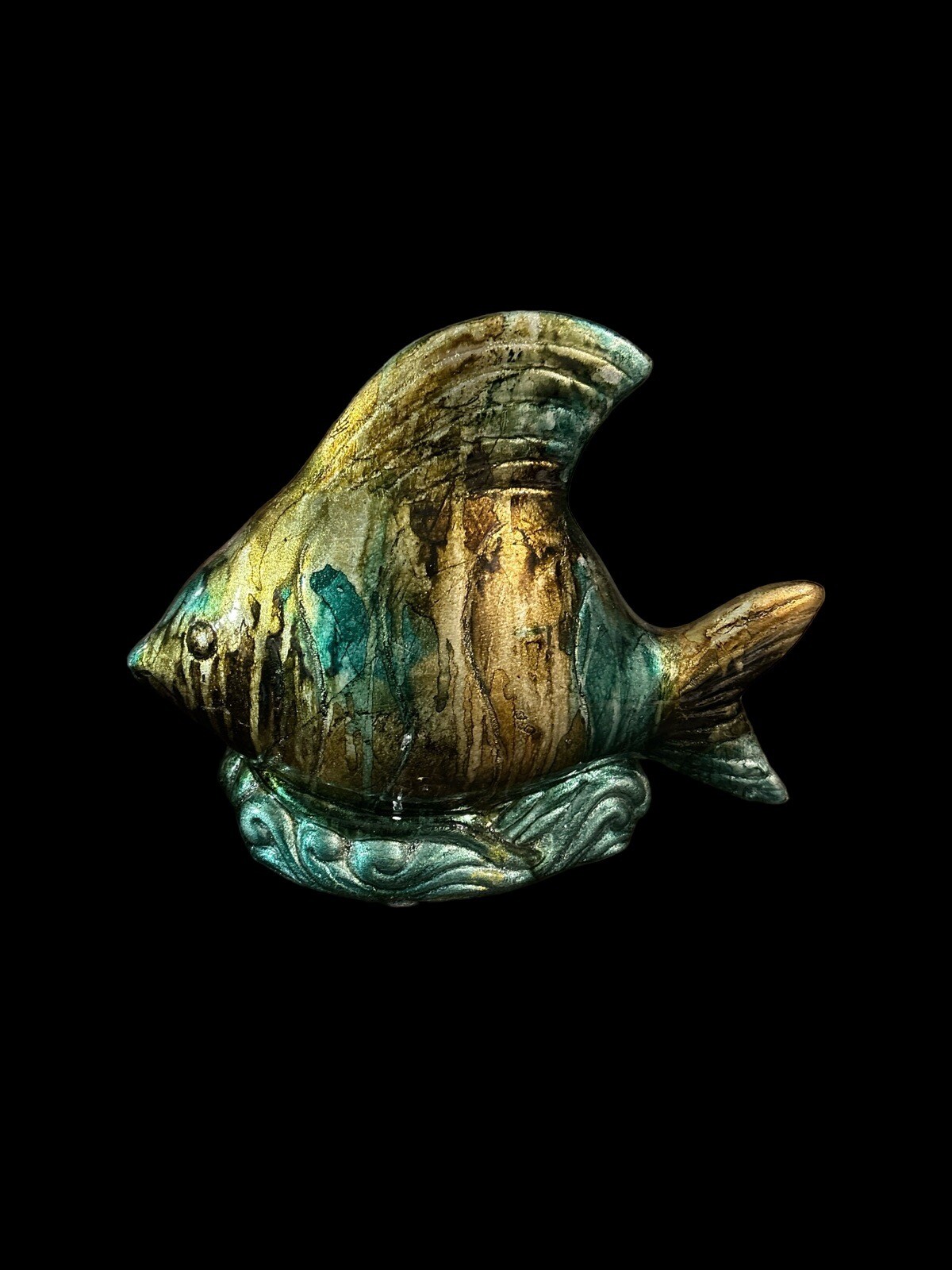 Vintage Large Fish Sculpture Tropical Decor Beach House