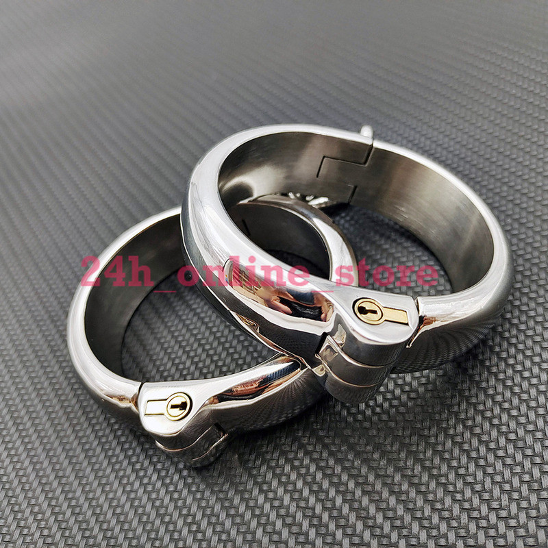 Newest-3-Pcs/Set-Stainless-Steel-Handcuffs-Lef-Cuffs-Couples-Restraint-Games