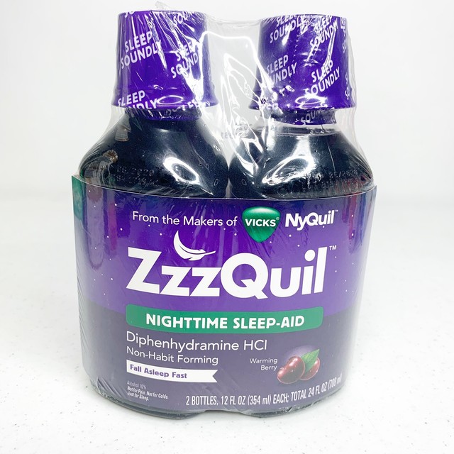 Vicks ZzzQuil Nighttime Sleep Aid Liquid Warming Berry 12fl.oz. for
